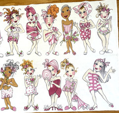 BATHETTES Loralie Harris Bathing Beauty Pin Ups 2008 – 24 x 44