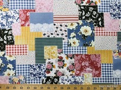 Boho Patchwork Fabric By the Yard, Shabby Chic Quilting Cotton Material t9/14
