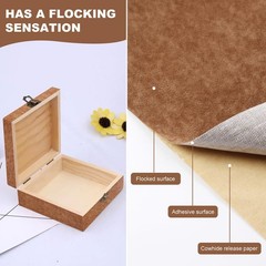 Self Adhesive Felt Velvet Fabric Liner Velvet Drawer Liner for Jewelry Drawer…
