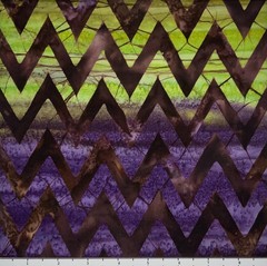 1 Yard Cut of Lunn Fabric Chevron Stripe Batik 100% Cotton 3010 Grape Green