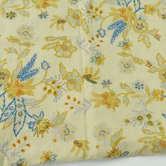 3.72Y x 54W Linen Upholstery Fabric Jacobean Floral Chintz Traditional Elegant