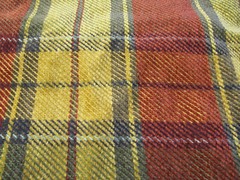 (3) Pieces New Upholstery(Remnant) Check/Plaid Fabric(See description of sizes)