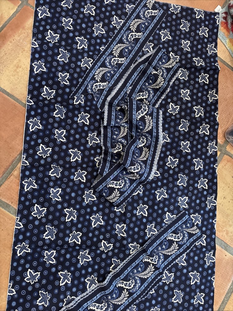 VERA BRADLEY “Blue Coin” Fabric, Coordinating Signature Border Included As Well!