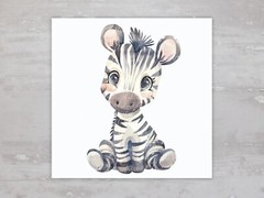 Gender Neutral Nursery Baby Zebra Quilt Fabric Panel Sewing Quilting Block A109