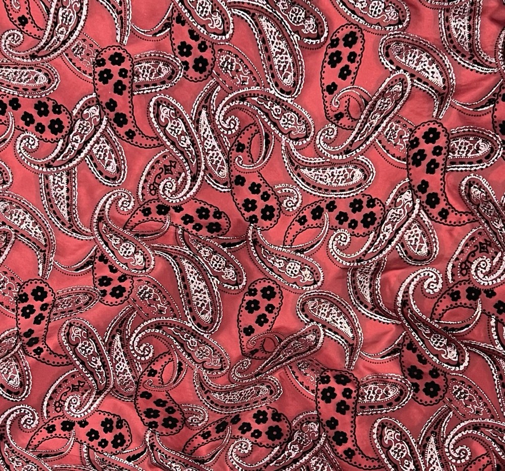 Red Black Silver Iridescent Metallic Velvet Taffeta Fabric 60” Width 1 Yard