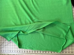 Vtg Green Tube Jersey Knit Fabric 2.25 Yards