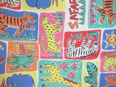 Princess Fabrics, Inc. SAFARI Animal Print Cotton FABRICS 1 1/2 YX4 4″ VTG
