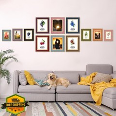 Minesaxel 8×10 Black Fabric Gold Frame 4pk