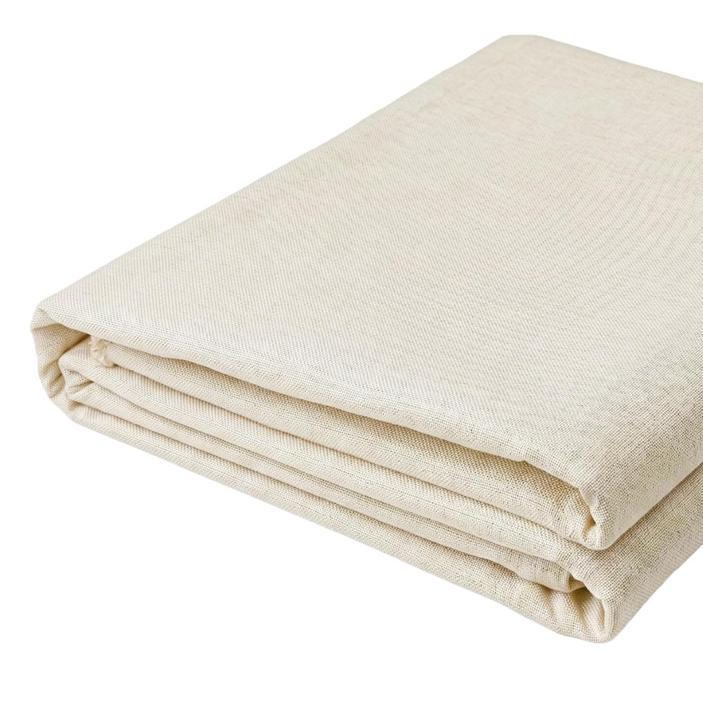 Premium Faux Linen Upholstery Fabric 3 Yard 57in Wide Beige for Sofa Chair