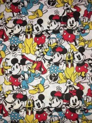 DISNEY MICKEY AND FRIENDS “Sensational Snapshot” Cotton Fabric 1/2 Yard 18”x43”