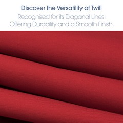 Red Poly Cotton Twill Fabric – 60″ Wide – Sold by the Yard & Bolt