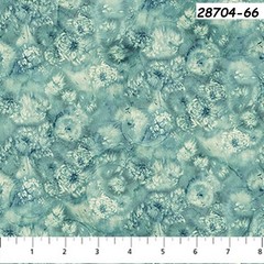Whisper Panel cotton quilt fabric Northcott Dark Teal Dandelions 28707-48