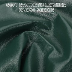 63×39.4in Faux Leather Sheets, Faux Leather Fabric Vinyl PVC, Dark Green