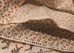 2 2/3 YDS VTG Aunt Grace “Halloween ” CANDY CORN Rothermel for MARCUS BROTHERS