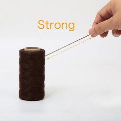 Tenn Well 328Yards 150D 1MM Waxed Thread, Flat Sewing Wax 328 yards, Brown