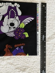 OOP Loralie Harris Dear Doggie Tossed Black Fabric 2007 Irregular Remnant