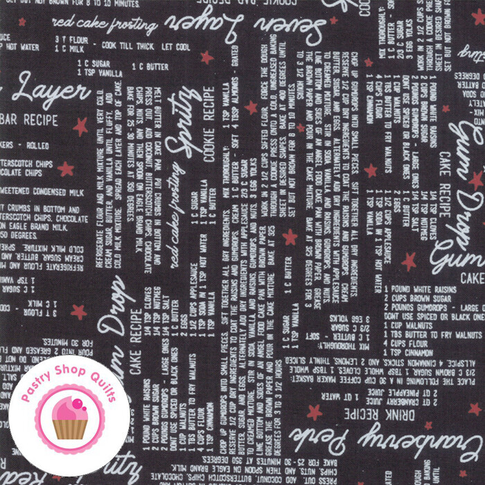 Moda MERRY STARTS HERE 5732 13 Black Whit Text SWEETWATER Quilt Fabric CHRISTMAS