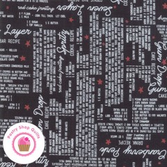 Moda MERRY STARTS HERE 5732 13 Black Whit Text SWEETWATER Quilt Fabric CHRISTMAS