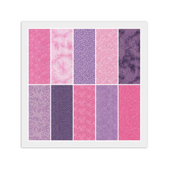 Pink & Purple JELLY ROLL: 20) 2 1/2″ x 44″ Strips, 100% Quilting Cotton Fabric