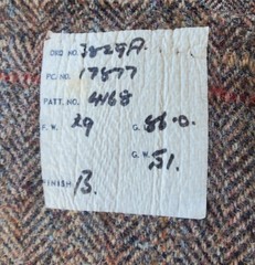 Vintage Harris Tweed Wool Fabric about 3.44 Yds Herringbone Woven In Scotland