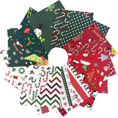 Christmas Charm Pack Fabric Squares,5X5 Inch Pre-Cut Quilting Bundle with Holida