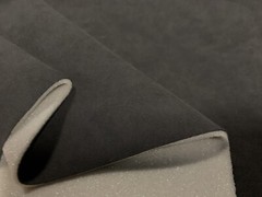 GENUINE Alcantara Fabric DEEP BLACK with 2.50mm Foam Backing 150cm Stretchy