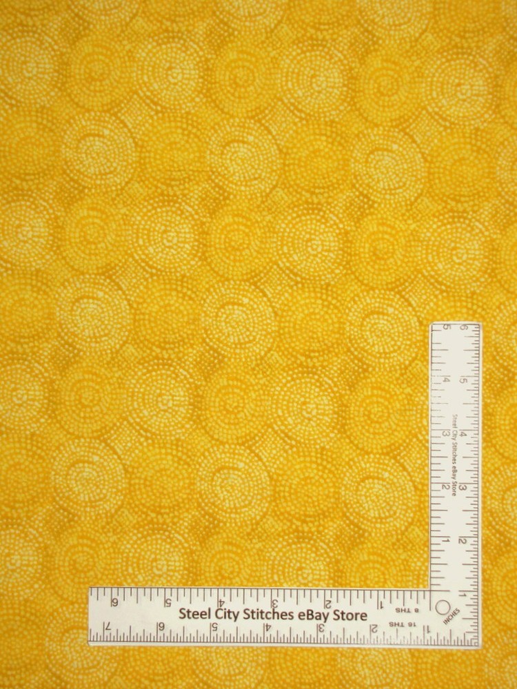 Fabric – Warm Golden Yellow – Pizazz Fizz Rainbow Collection Cotton By The Yard