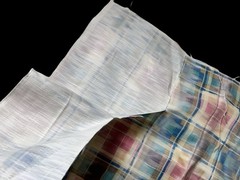 Madras Inspired Fabric Colorful Pastel Pink Blue Yellow & Turquoise 54×42 READ