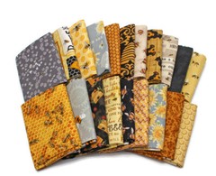 10 Fat Quarters – Assorted Honey Bee Bumblebee Hive Honeycomb FQ Bundle M229.03