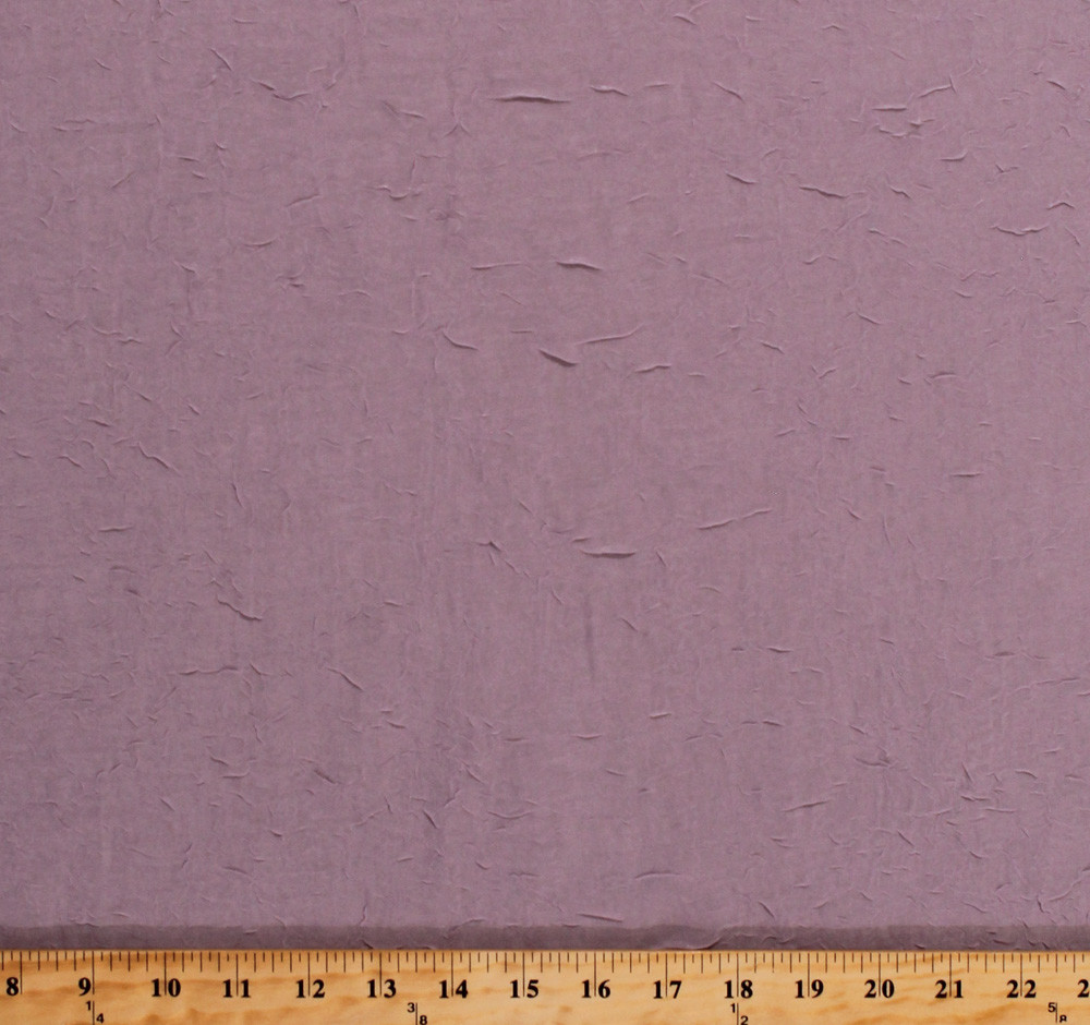 Crushed Crinkled Dusty Lavender 102″ Sheer Polyester Fabric by the Yard A107.07