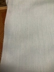 54″L x 62″W light aqua/mint green knit fabric remnant, medium weight & stretch