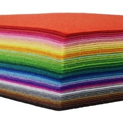42 PCS Assorted Color Felt Fabric Sheets 4×4 Inch 1mm Thick DIY Craft