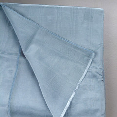 Vintage Fabric Blue Sheen Upholstery 5 Yards Luxury Editorial Coastal Decor