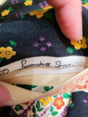 Vintage Loomskill Inc. Fabric 3 Pieces Over 6 Yards Black Yellow Purple Floral
