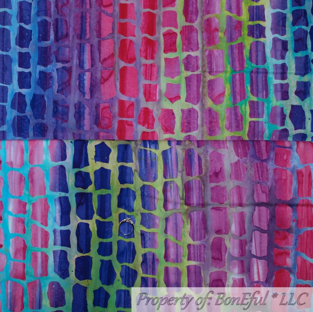 BonEful Fabric FQ Cotton Quilt Rainbow Animal Print Batik Giraffe Skin Jungle US