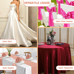 5 Yards X 55 Inch Wide Gold Satin Fabric by the Yard, Silky Charmeuse Satin Fabr