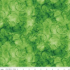YARD ~ Swirls On Green Blender By Riley Blake $3.99 Ships ANY Amount Of Fabric