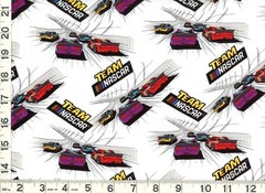 Team Nascarr Racing Cars Quilting Sewing Fabric by the Yard #566