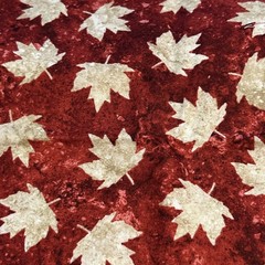 Canada Theme Maple Leaf Fabric 4 Pc Lot Quilting Crafts Sewing Cotton Prints