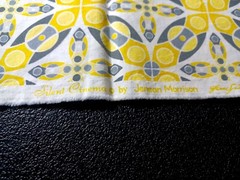 Silent Cinema by Jenean Morrison Yellow on White – Cotton – 36″ x 42″