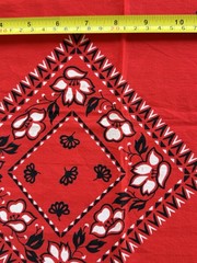 VINTAGE Bandana Cotton Fabric Remnant Sale 15×15 100% Cotton Craft Sew Create