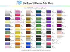 Simthread 6 Polyester White Machine Embroidery Threads 1000M(1100Yards)