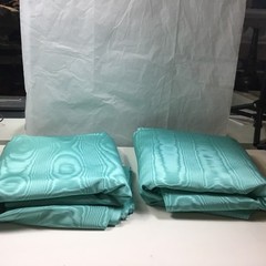 Moire’ Sewing fabric New 2 PCs Total 10 1/4 Yards By 50” Turquoise Taffeta