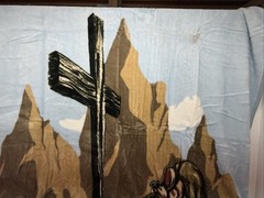 New Showman Luxury Mink Praying Cowboy Print 75”X96” Queen Blanket #805 MM-604