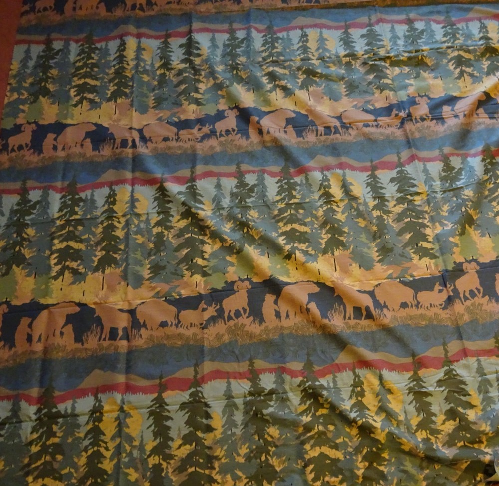 FABRIC 94″ Wide X 3 Yards Wilderness Theme Great for Duvet Bedding Windows