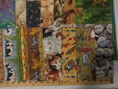 Cotton Fabric Huge Scrap Lot 48 Pieces Nature Animals I Spy Quilt Crafts