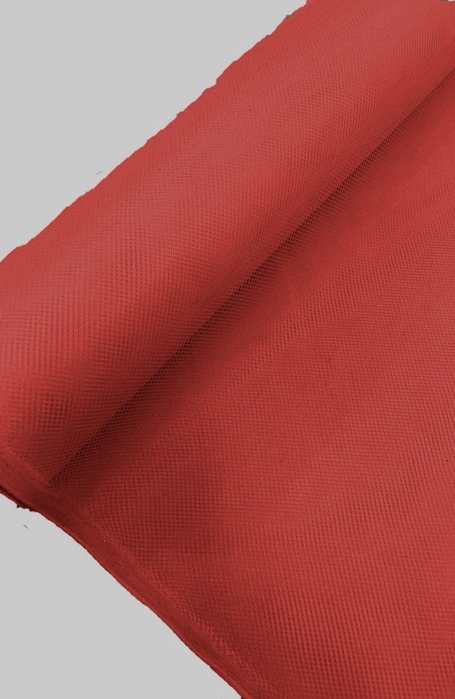 Red Hard Net Crinoline Stiff Tulle for Petticoats, Bridal, Dresses, Costumes