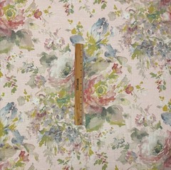 COVINGTON MACBETH BLUSH PINK FLORAL MULTIUSE DESIGNER LINEN FABRIC BY YARD 54″W