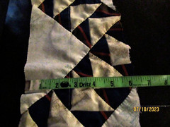 Vintage 24 in. x 6 in. multi-color quilt piece – 50-60 years old!