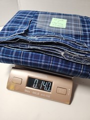 Multi-Tone BLUE & White Plaid Woven Cotton Quilting Sewing Fabric 42″ X 3.7yds